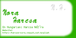 nora harcsa business card